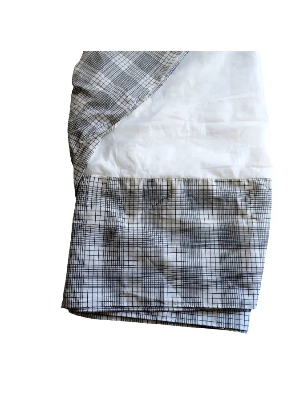 Vintage Martha Stewart Everyday Full Bed Skirt Black/White Plaid 12